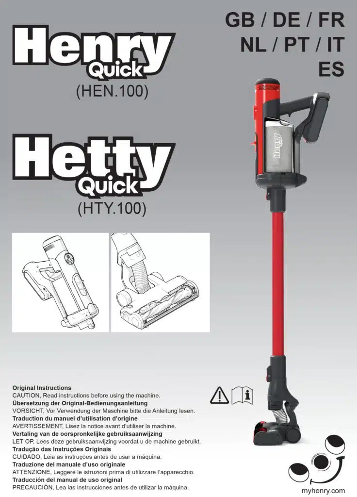 914133 Henry Quick Hetty Quick Stick Vac A5 B W EUROPEAN A05 1